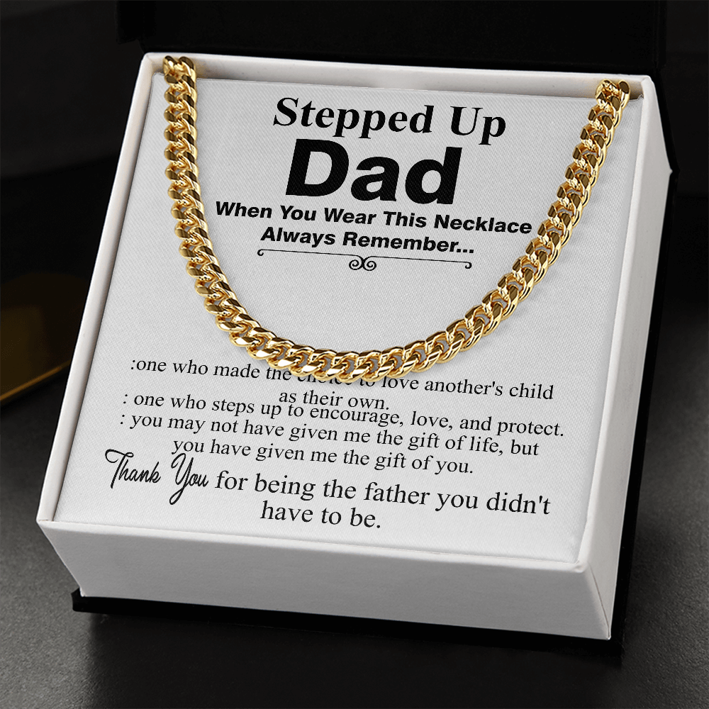 stepped up dad chain necklace