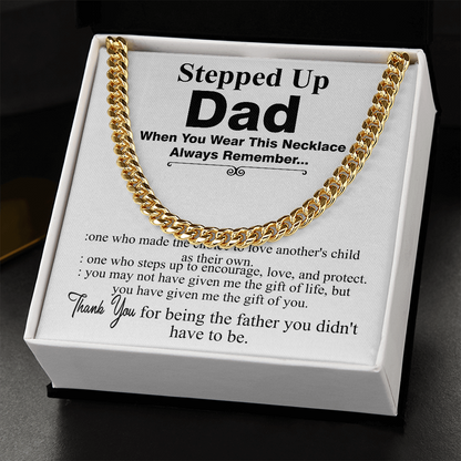 stepped up dad chain necklace