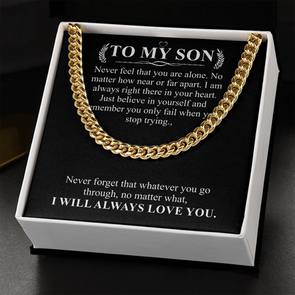 to my son chain necklace