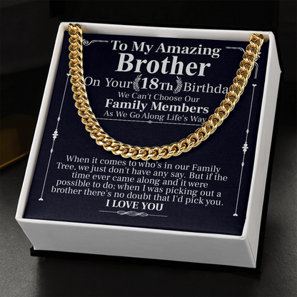 to my amazing brother 18th birthday