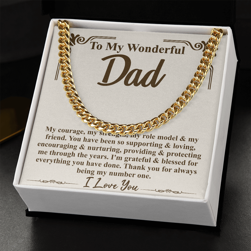 TO MY WONDERFUL DAD Chain necklace