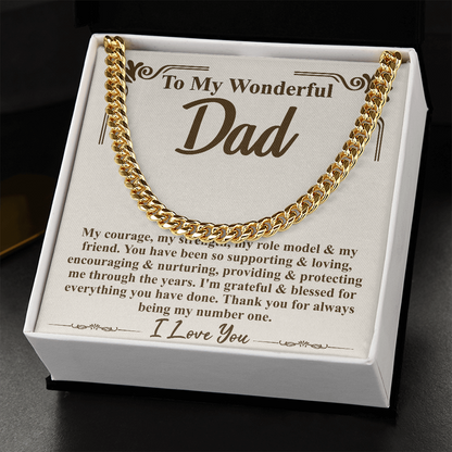 TO MY WONDERFUL DAD Chain necklace