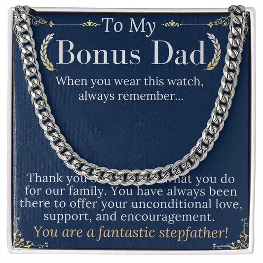 to my bonus dad