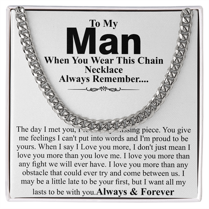 to my man when you wear this chain