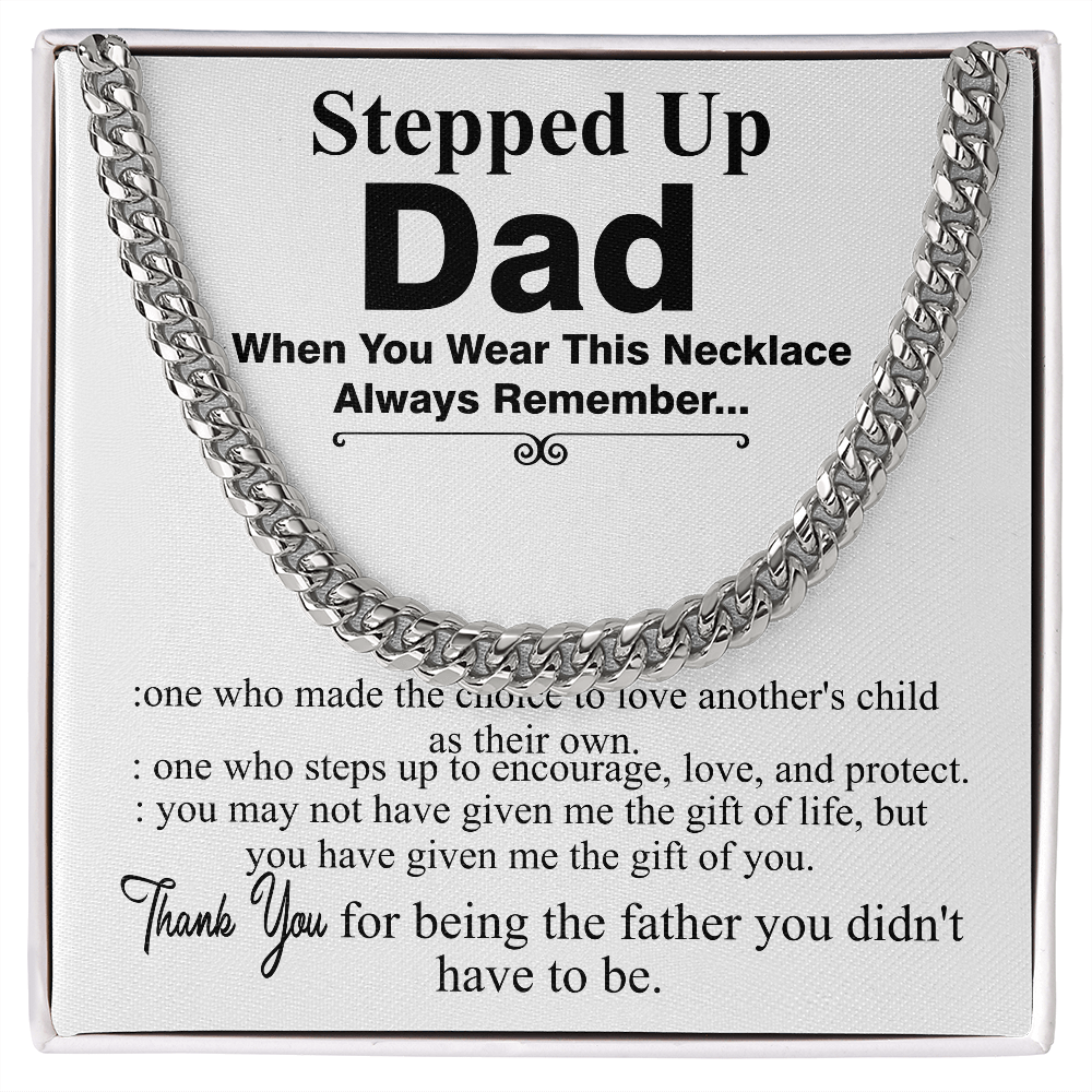 stepped up dad chain necklace
