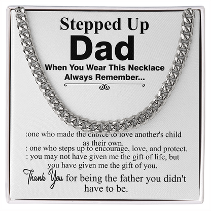 stepped up dad chain necklace