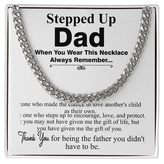 stepped up dad chain necklace