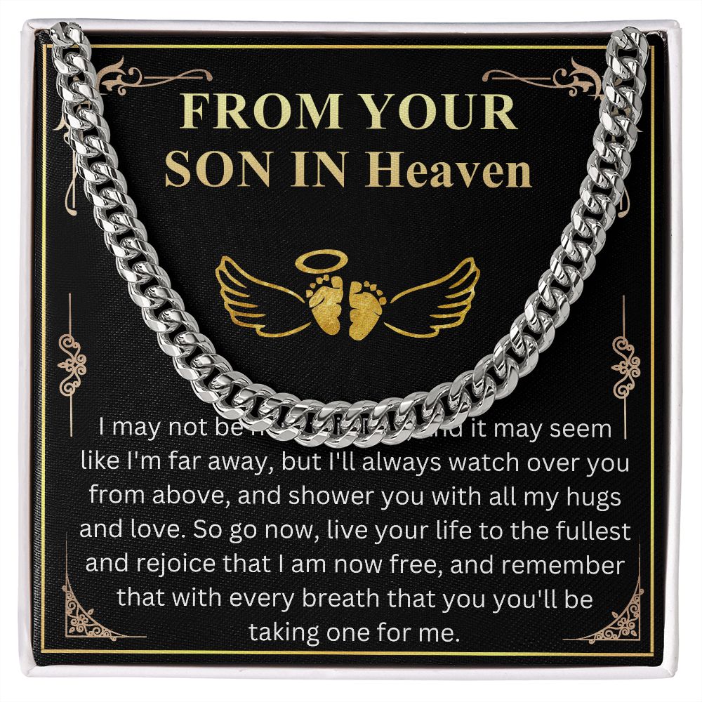Meaningful Jewelry Gift First Fathers Day Gift from Baby in Heaven, Loss of Child Fathers Day Gift, Pregnancy Loss, Miscarriage Father's Day Chain Necklace with Messege Card