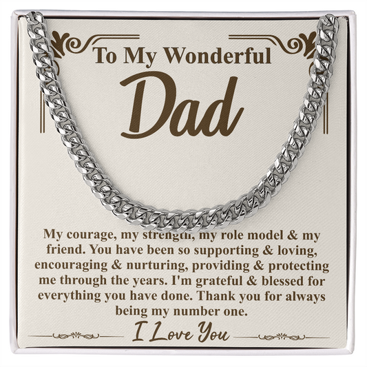TO MY WONDERFUL DAD Chain necklace