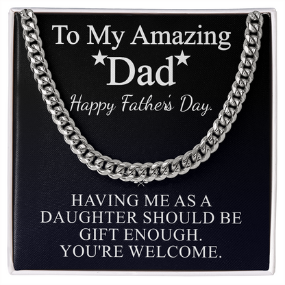 to my amazing dad