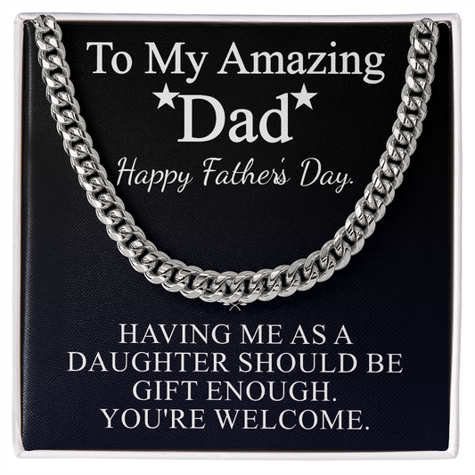 to my amazing dad