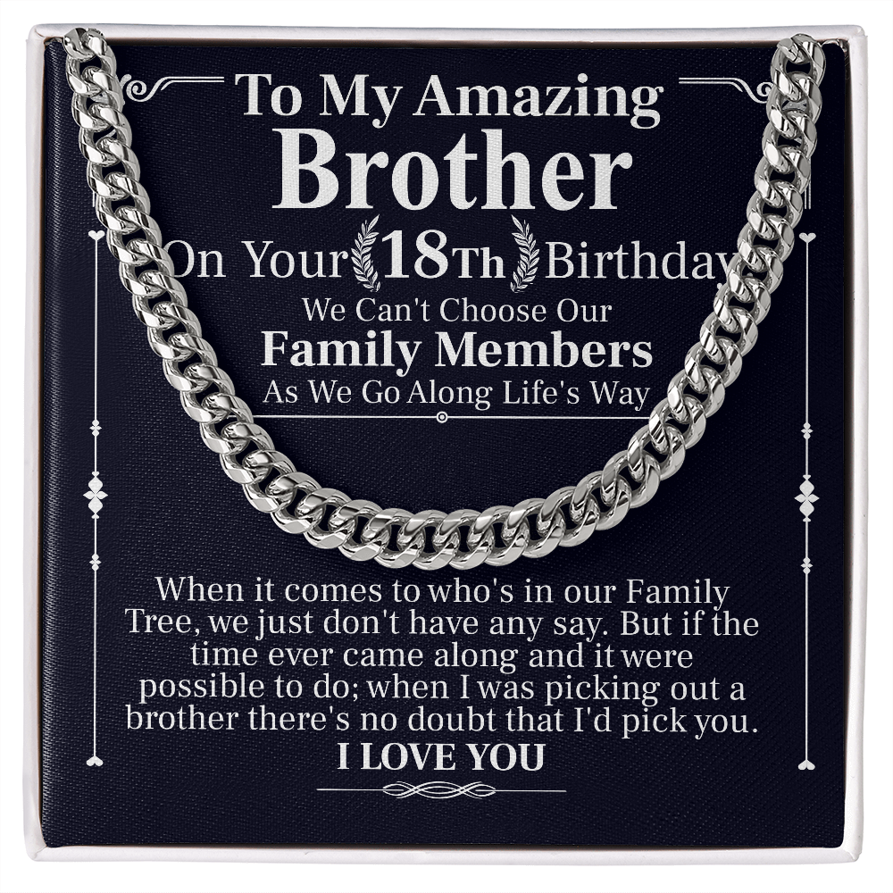 to my amazing brother 18th birthday