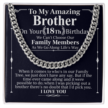to my amazing brother 18th birthday