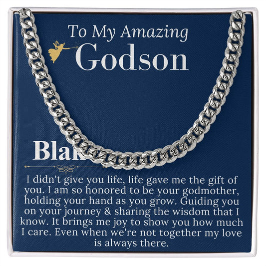 Godson Gifts From Godmother, Godson Christmas Gift,Baptism Gift Godson First Communion Gift For Boys Confirmation Gift Godson Birthday #0902 Blake
