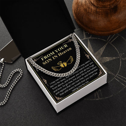Meaningful Jewelry Gift First Fathers Day Gift from Baby in Heaven, Loss of Child Fathers Day Gift, Pregnancy Loss, Miscarriage Father's Day Chain Necklace with Messege Card