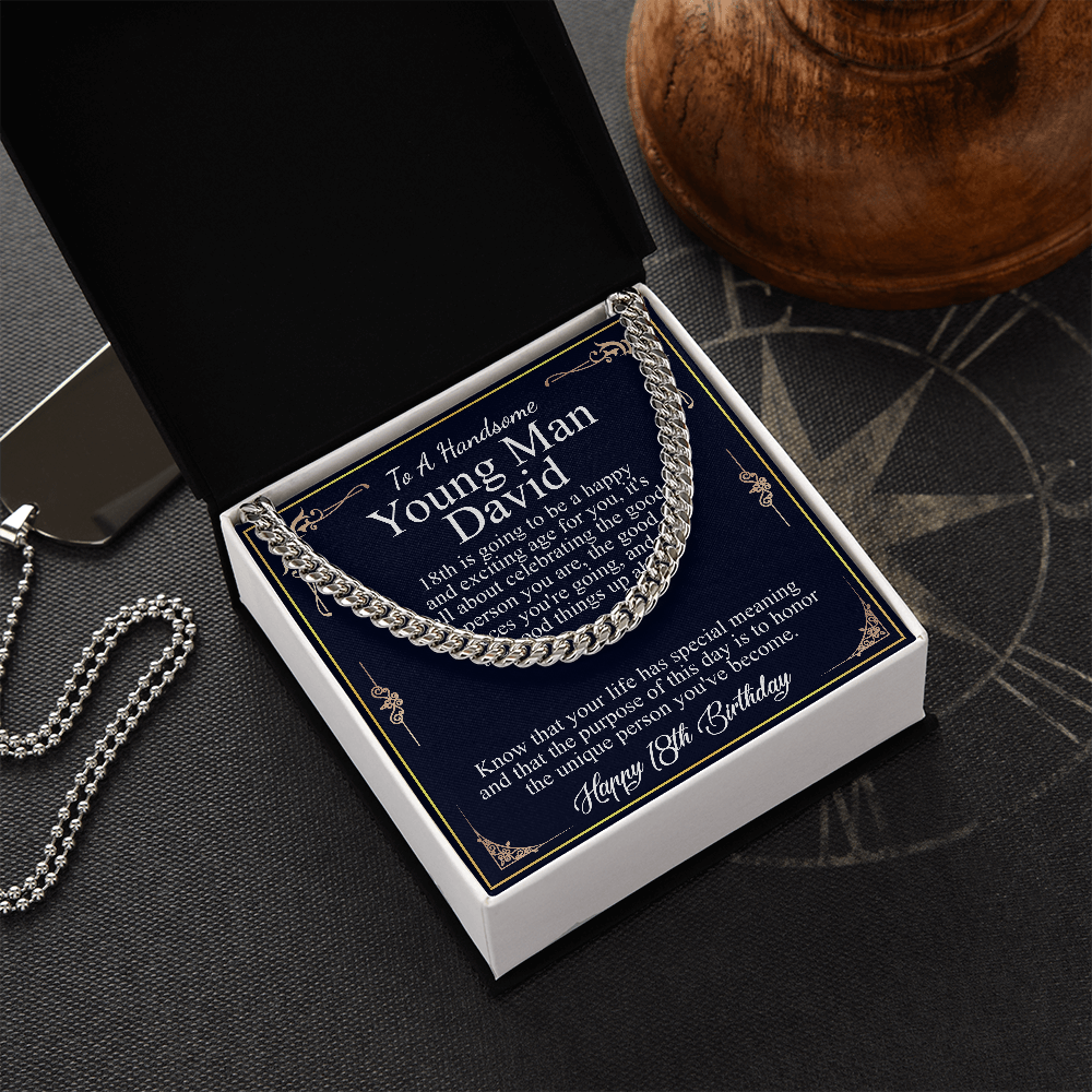 18th Birthday Gift For Him, 18th Birthday Present For Man, Personalized Gift for 18 Year Old Male, 18th Birthday Gift Son from Mom, Dad david