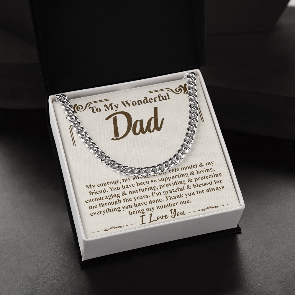 TO MY WONDERFUL DAD Chain necklace