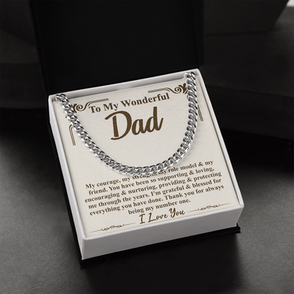 TO MY WONDERFUL DAD Chain necklace