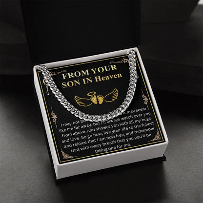 Meaningful Jewelry Gift First Fathers Day Gift from Baby in Heaven, Loss of Child Fathers Day Gift, Pregnancy Loss, Miscarriage Father's Day Chain Necklace with Messege Card