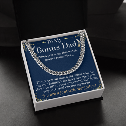 to my bonus dad