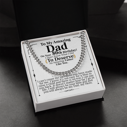 to my amzing dad on your 80th birthday