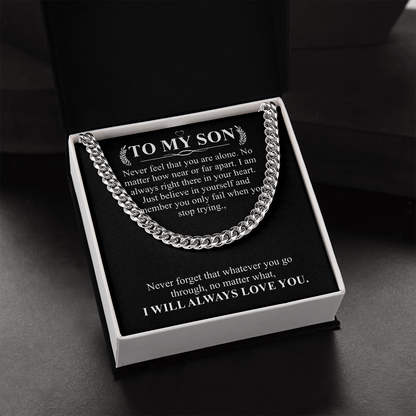 to my son chain necklace