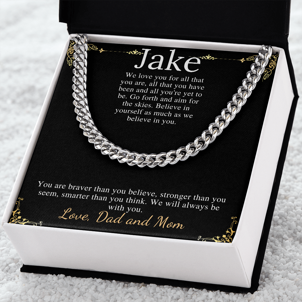 Sentimental Son Gifts from Mom, Son Chain Necklace, Mother to Son Gifts, Christmas Gifts for Son Birthday, Gifts for Son from Mother #0910 jake
