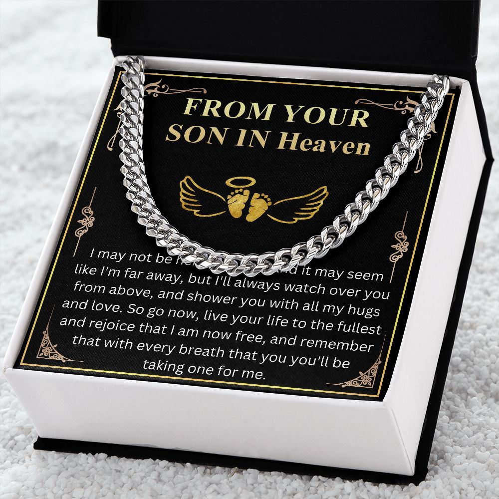 Meaningful Jewelry Gift First Fathers Day Gift from Baby in Heaven, Loss of Child Fathers Day Gift, Pregnancy Loss, Miscarriage Father's Day Chain Necklace with Messege Card