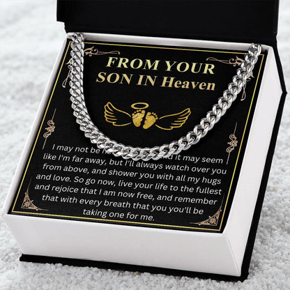 Meaningful Jewelry Gift First Fathers Day Gift from Baby in Heaven, Loss of Child Fathers Day Gift, Pregnancy Loss, Miscarriage Father's Day Chain Necklace with Messege Card