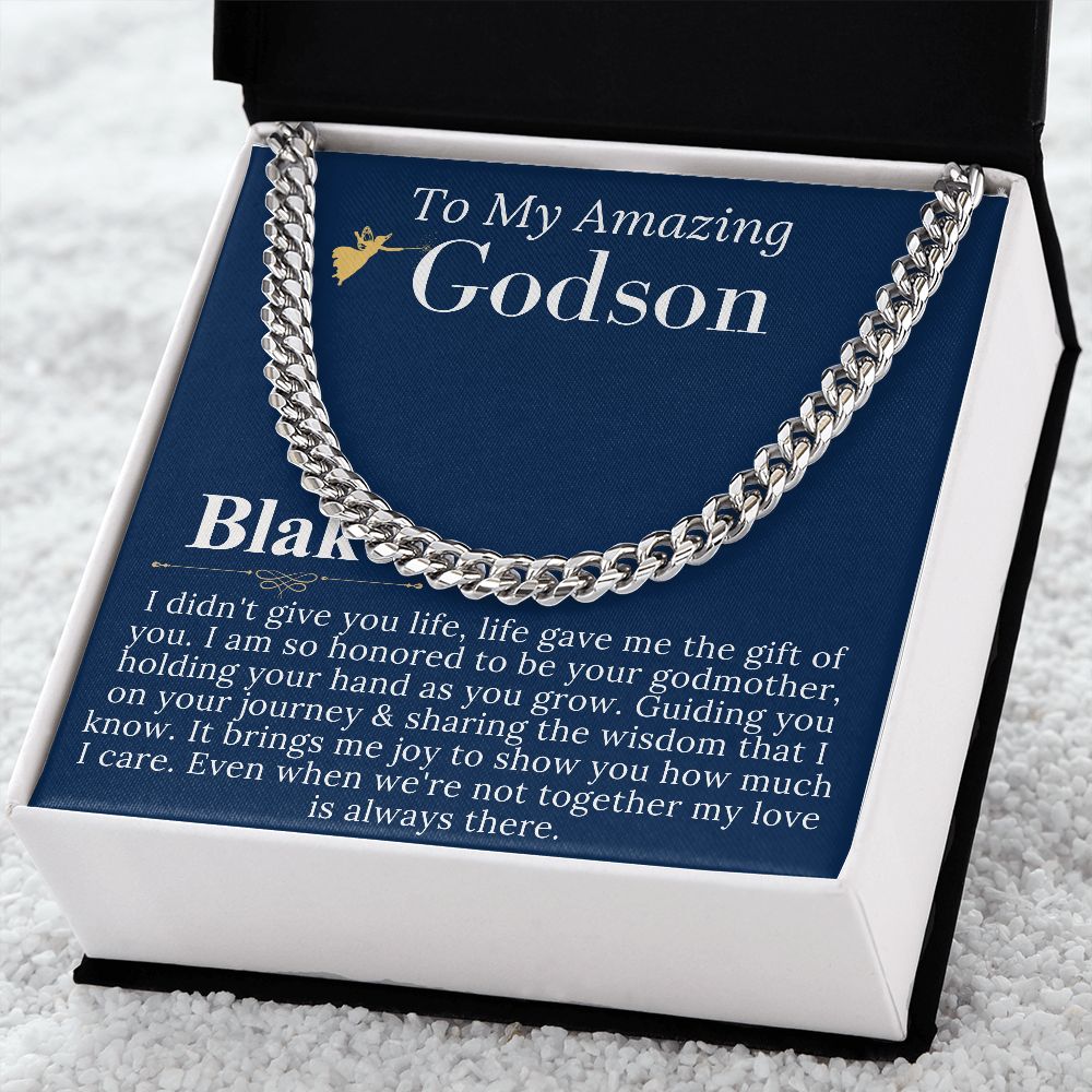 Godson Gifts From Godmother, Godson Christmas Gift,Baptism Gift Godson First Communion Gift For Boys Confirmation Gift Godson Birthday #0902 Blake