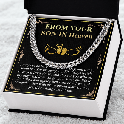 Miscarriage Father's Day Gift from Loss Baby, Stillborn Memorial Chain Gift from Son on Fathers Day, Baby Loss Gift for Dad, Memorial Gift