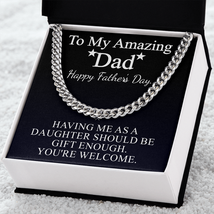 to my amazing dad