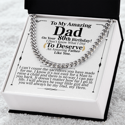 to my amzing dad on your 80th birthday