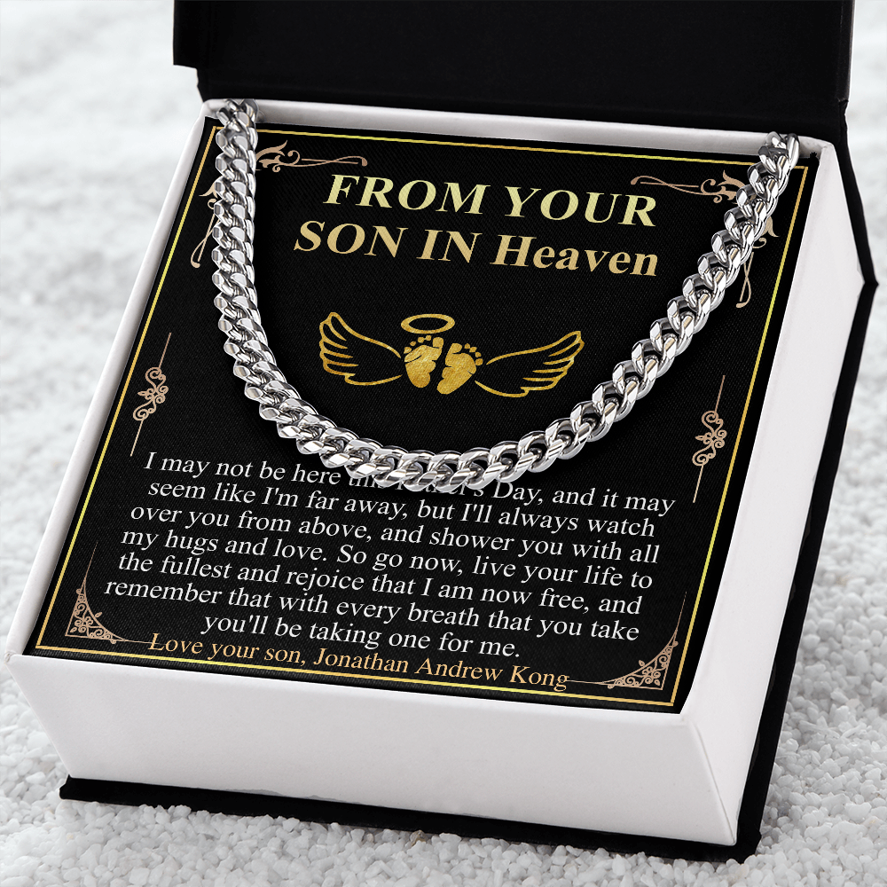 Miscarriage Father's Day Gift from Loss Baby, Stillborn Memorial Chain Gift from Son on Fathers Day, Baby Loss Gift for Dad, Memorial Gift jonathan