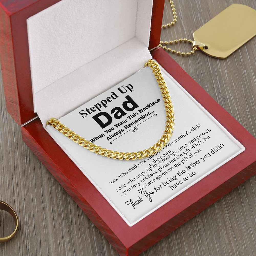 stepped up dad chain necklace