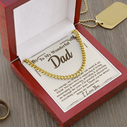 TO MY WONDERFUL DAD Chain necklace