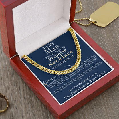 Boyfriend Promise necklace For Him, Boyfriend Christmas Gift, Mens Chain Necklace Christmas Gift For Soulmate, Husband Christmas Gift #0943 jeremy lacie