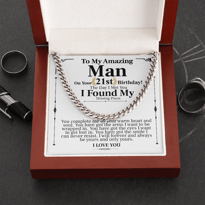 to my amazing man on your 21st birthday