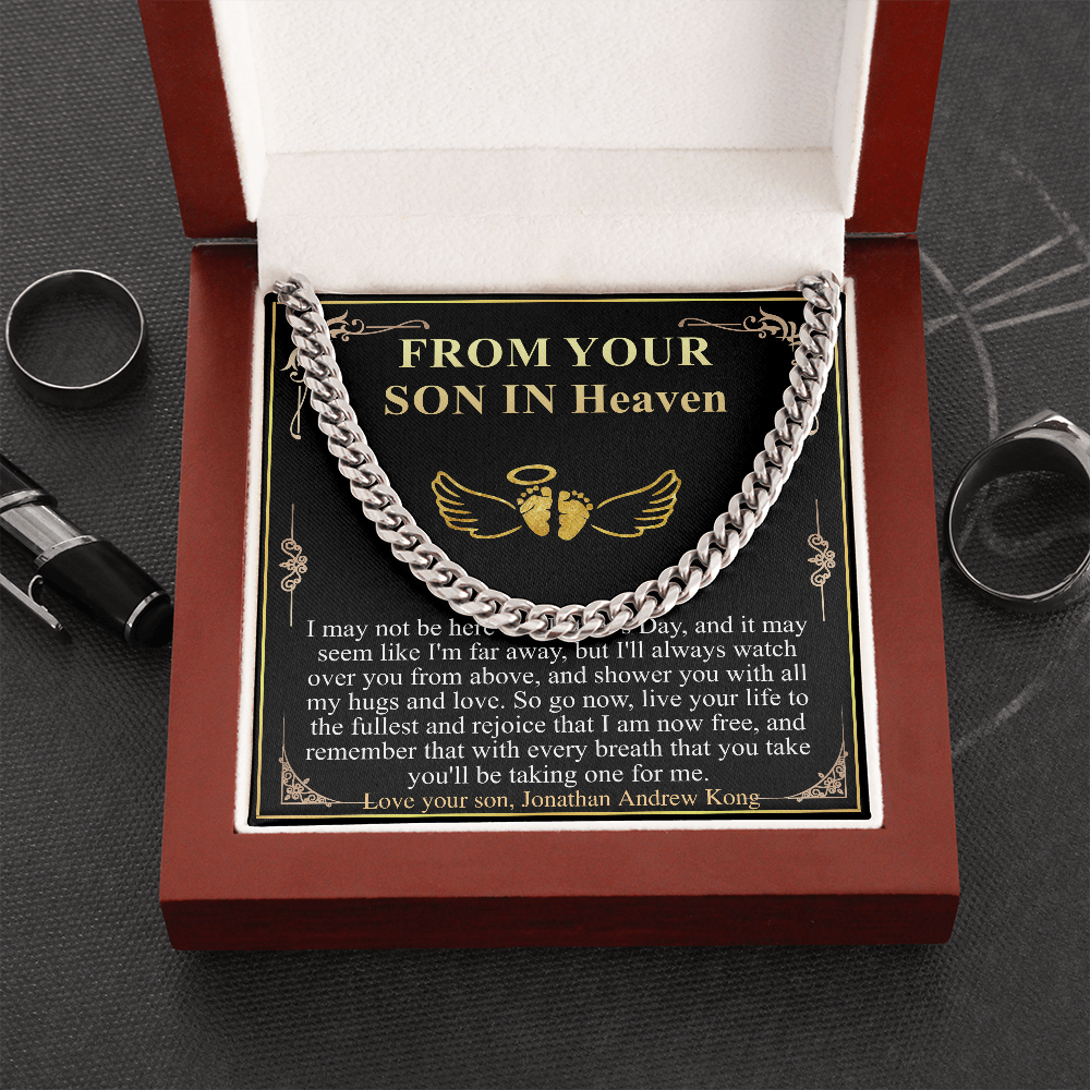 Miscarriage Father's Day Gift from Loss Baby, Stillborn Memorial Chain Gift from Son on Fathers Day, Baby Loss Gift for Dad, Memorial Gift jonathan