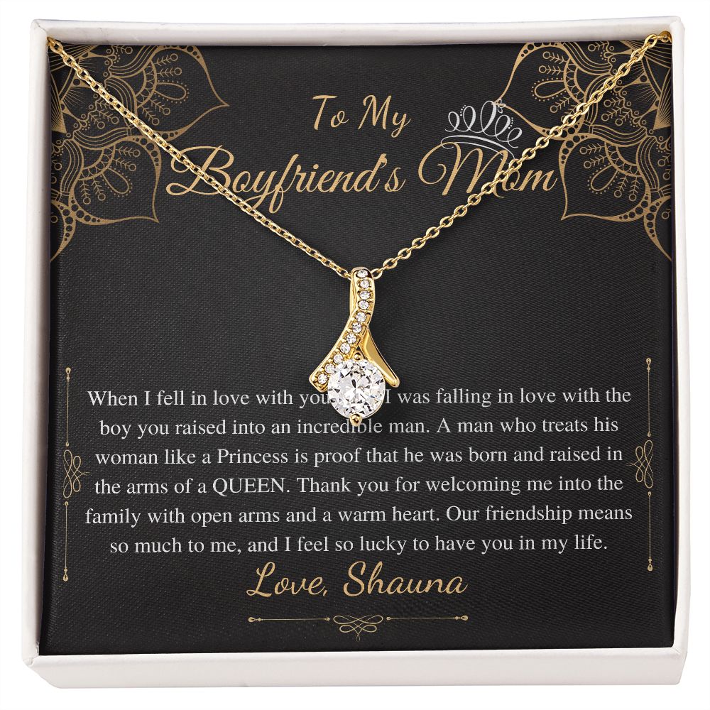 Gifts for Boyfriends Mom, Boyfriends Mom Birthday Gift, Boyfriends Mom Neckalce, Mothers Day Gift for Boyfriends Mom, Alluring Beauty #0421 Shauna