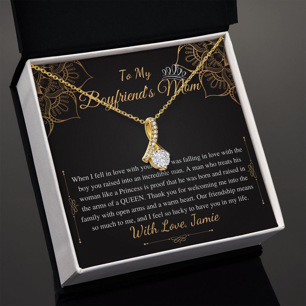 Boyfriends Mom Gift Necklace On Her Birthday, Boyfriends Mom Neckalce, Christmas Gift for Boyfriends Mom, Necklace Gift for Mother In Law Jamie