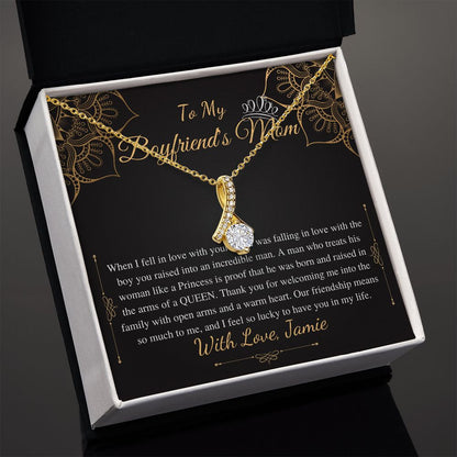 Boyfriends Mom Gift Necklace On Her Birthday, Boyfriends Mom Neckalce, Christmas Gift for Boyfriends Mom, Necklace Gift for Mother In Law Jamie
