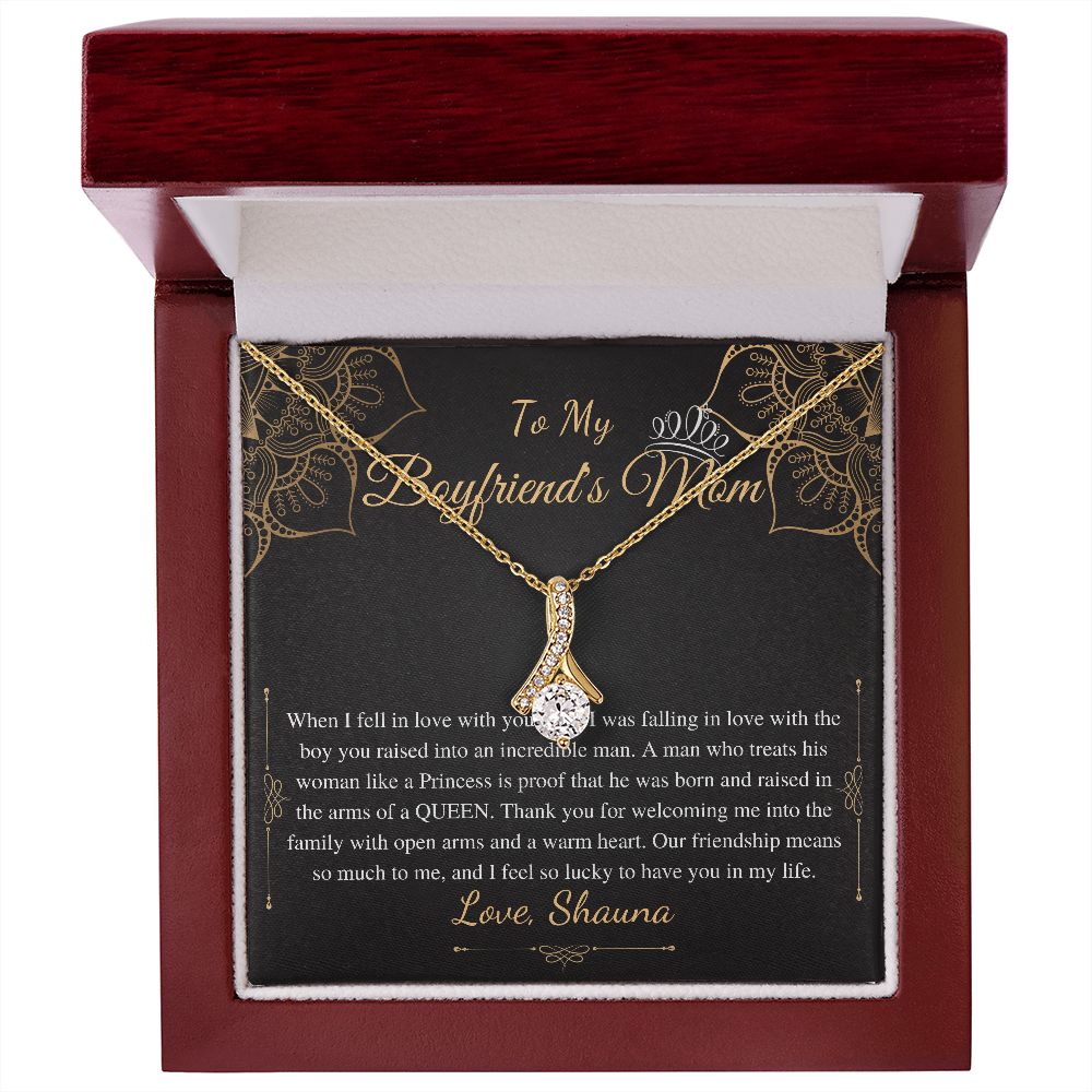 Gifts for Boyfriends Mom, Boyfriends Mom Birthday Gift, Boyfriends Mom Neckalce, Mothers Day Gift for Boyfriends Mom, Alluring Beauty #0421 Shauna