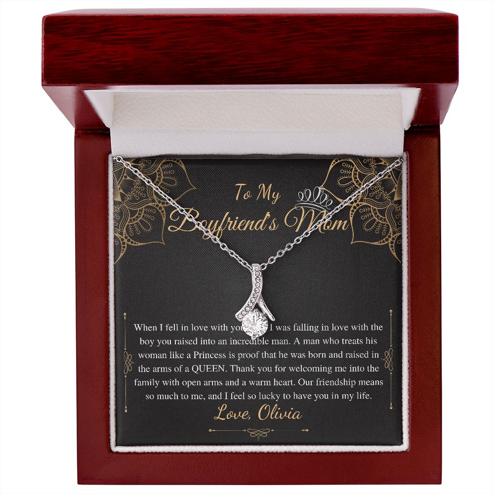 Gifts for Boyfriends Mom, Boyfriends Mom Birthday Gift, Boyfriends Mom Neckalce, Mothers Day Gift for Boyfriends Mom, Alluring Beauty #0421 Olivia