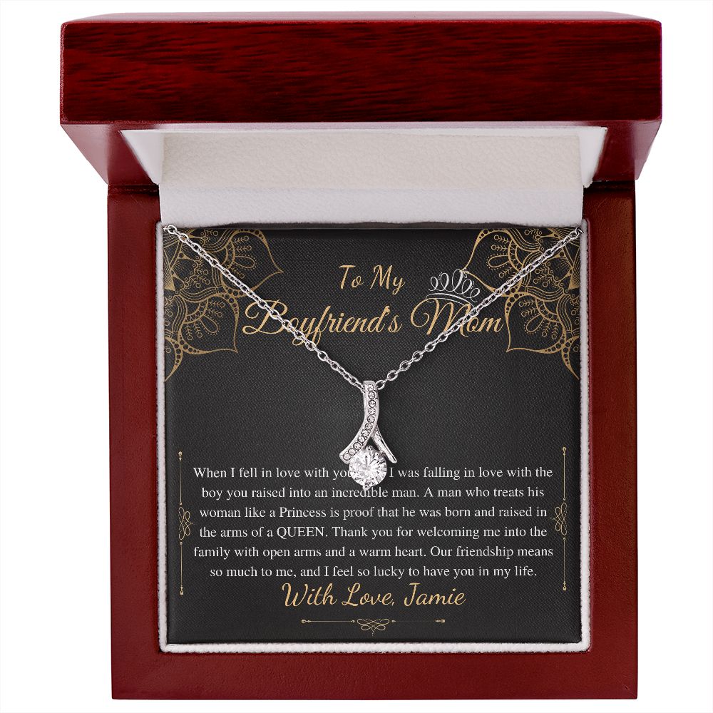 Boyfriends Mom Gift Necklace On Her Birthday, Boyfriends Mom Neckalce, Christmas Gift for Boyfriends Mom, Necklace Gift for Mother In Law Jamie