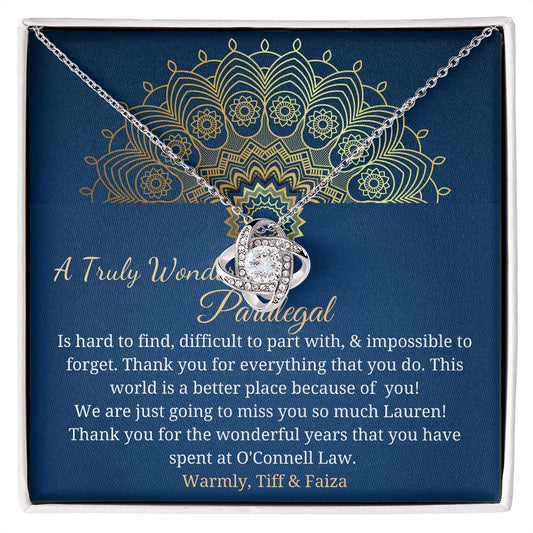Paralegal Gift | Gift for Paralegal Thank You Necklace | A Truly Wonderful Paralegal Appreciation Gift | Paralegal Christmas Gift #0773 lauren