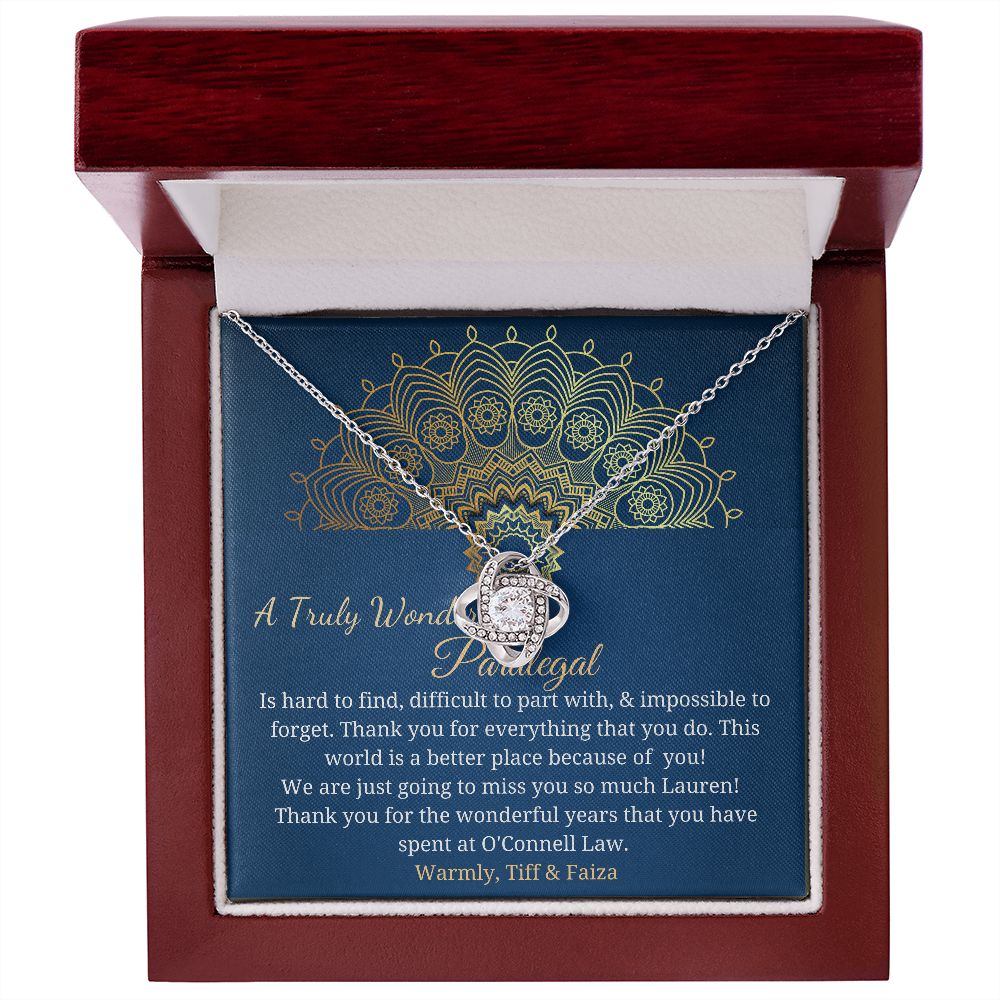 Paralegal Gift | Gift for Paralegal Thank You Necklace | A Truly Wonderful Paralegal Appreciation Gift | Paralegal Christmas Gift #0773 lauren