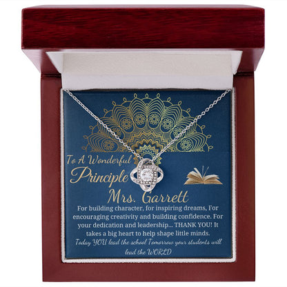 Principal Gift Personalized Principal Appreciation Gift For principal Retirement Gift Idea End Of Year Gift School Principal Love Knot #0384 Mrs. Garrett