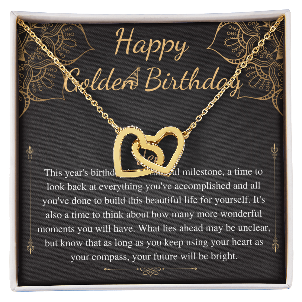 Golden Birthday Gift Necklace, Happy Golden Birthday, Golden Birthday Jewelry,Special Gift,Golden Birthday Present,Link Heart Necklace #0648 jen