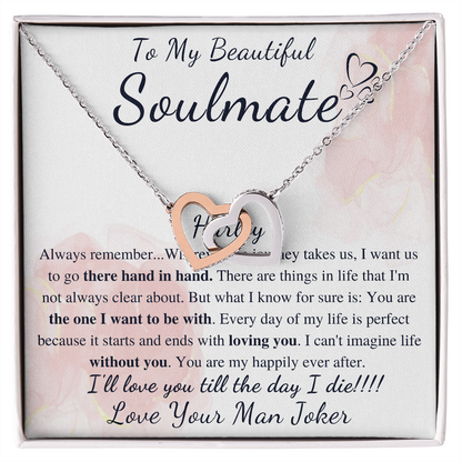 To My Soulmate Gift Necklace | Soulmate Necklace | Soulmate Jewelry | Soulmate Anniversary Gift | Soulmate Valentines Day Gift For Her harley